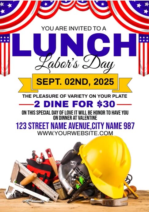 Labor Day Lunch Template A4