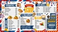 Labor Day Menu Digital Signage Template 数字显示屏 (16:9)