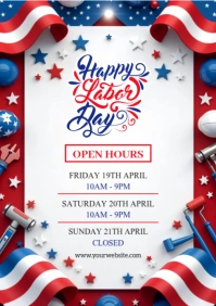 Labor Day Open Hours A4 template