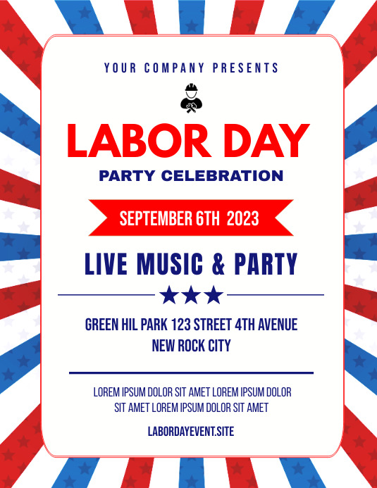 Values Party Labor Labor Day Party Letter Head