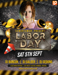 Braun Labor Day Party Pamflet Template