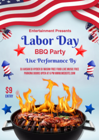 Labor Day Party A6 template