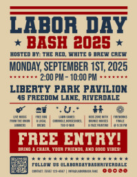 Labor Day Party Flyer template