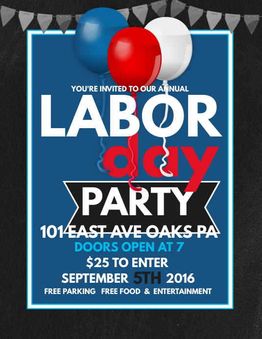 Copy of Labor Day Party PosterMyWall
