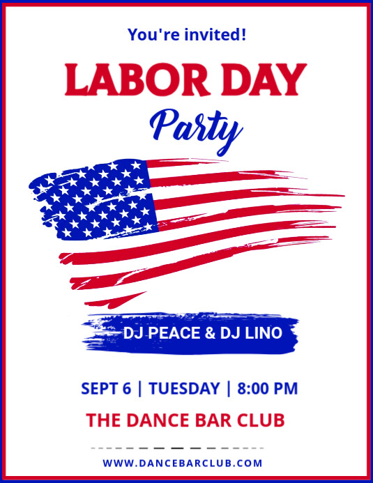 Copy of labor day party invite PosterMyWall