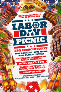 Labor Day Picnic Poster Template Plakkaat