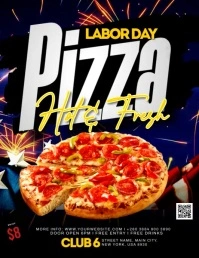 Labor Day Pizza Deals Flyer (US-Letter) template