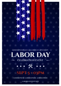 LABOR DAY POSTER A4 template