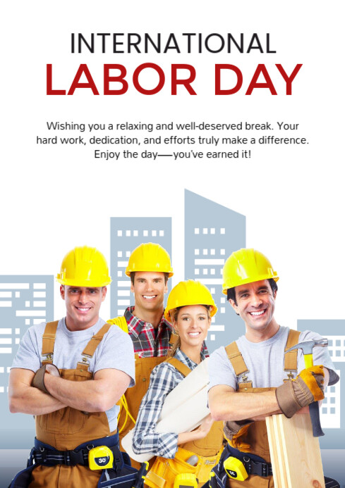 Labor Day Poster A4 template