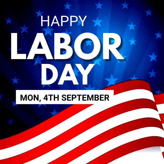 LABOR DAY POSTER Сообщение Instagram template