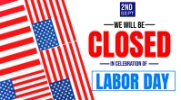 Labor day poster Præsentation (16:9) template