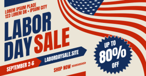Bianco Labor Day Sale delt Facebook-billede Template