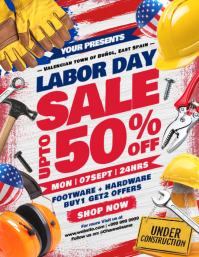 Labor Day Sale Banner Template Flyer (US Letter)