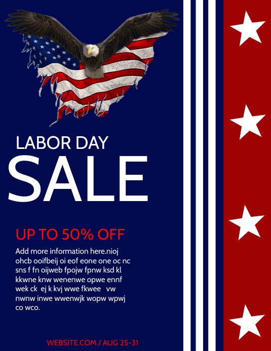 LABOR DAY SALE Template PosterMyWall