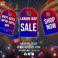 Labor Day Sale Free Template Ads Square (1:1)