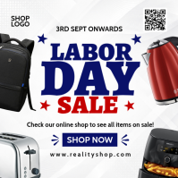 White Labor Day Sale Pos Instagram Template