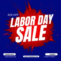Labor day sale poster Cuadrado (1:1) template