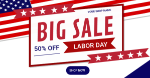 labor day sale poster Facebook Ad template