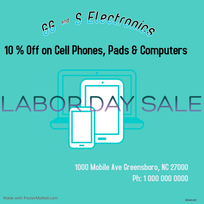 Copy of Labor Day sales Electronics for retail stires PosterMyWall