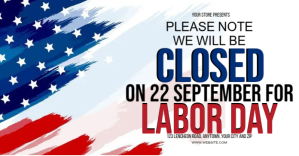 LABOR DAY SHOP CLOSED NOTICE TEMPLATE Gambar Bersama Facebook