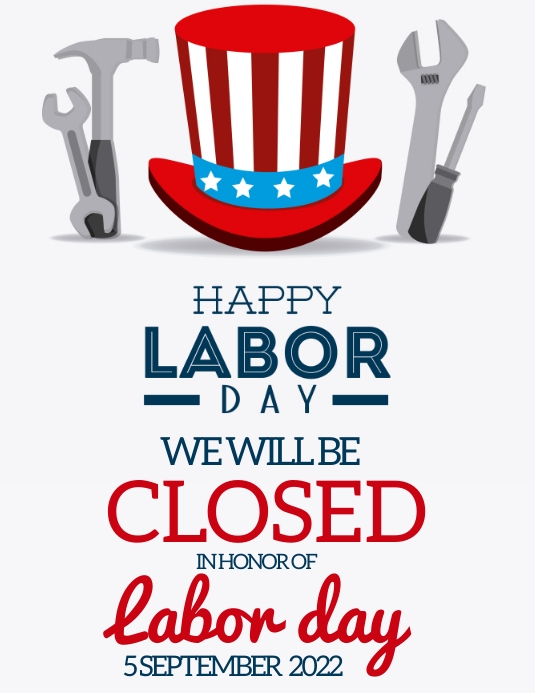 LABOR DAY SHOP CLOSED NOTICE TEMPLATE PosterMyWall