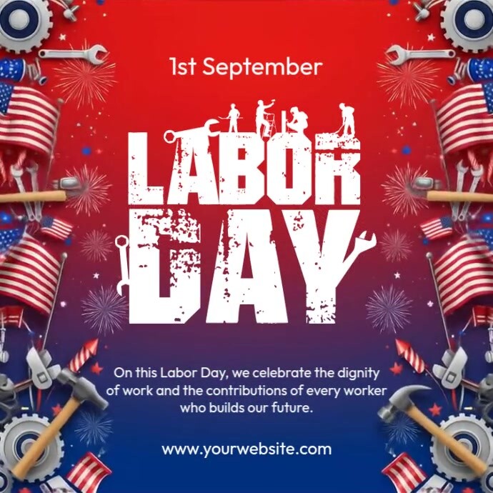 Labor Day Square (1:1) template