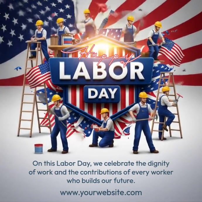 Labor Day Square (1:1) template