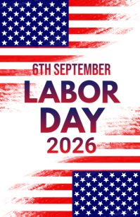 White Labor Day Celebration Tabloid Template