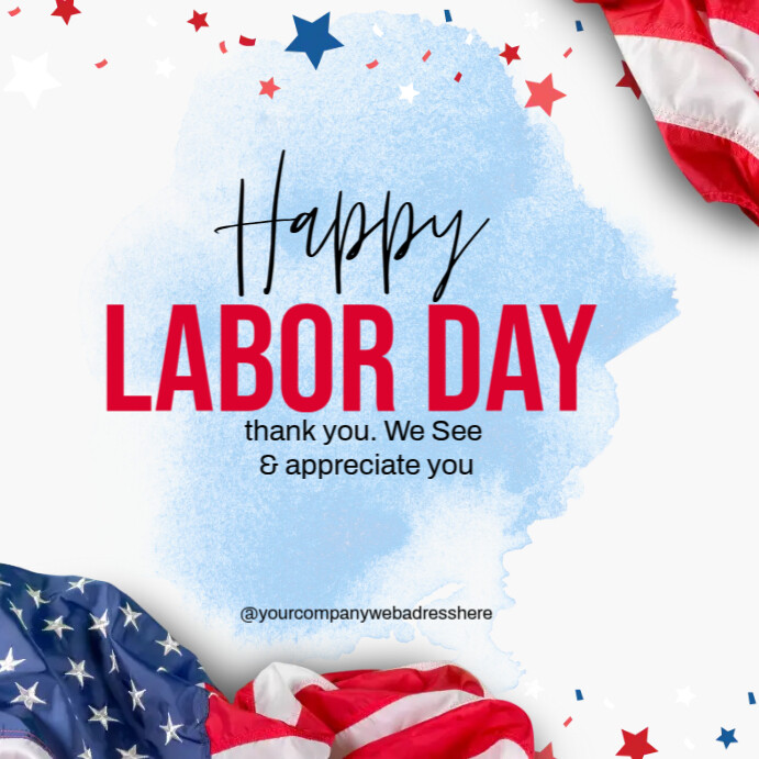 labor day template Instagram 帖子