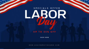 Labor Day Twitter Sale Banner Template