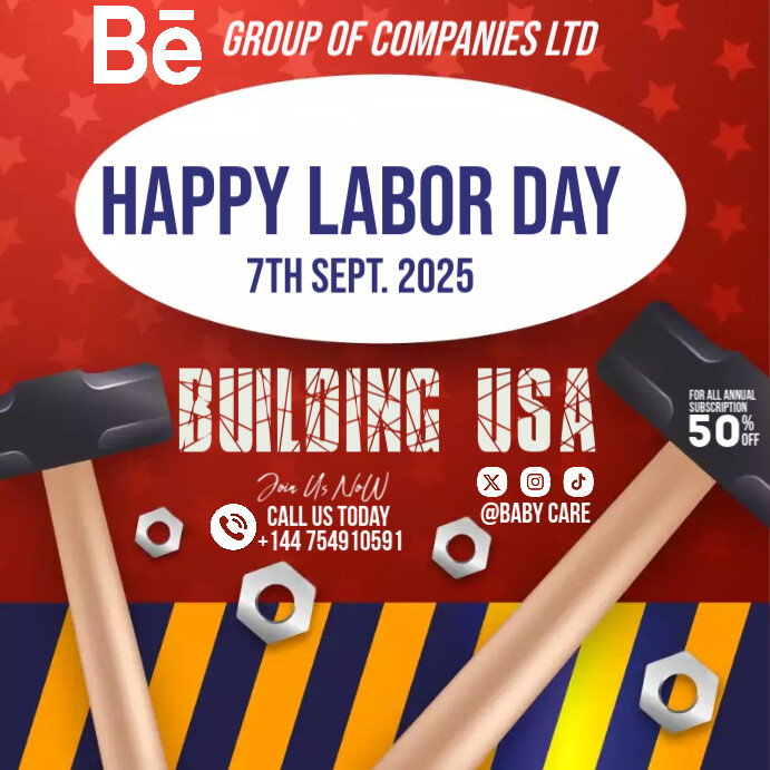 Labor Day USA Instagram Plasing template
