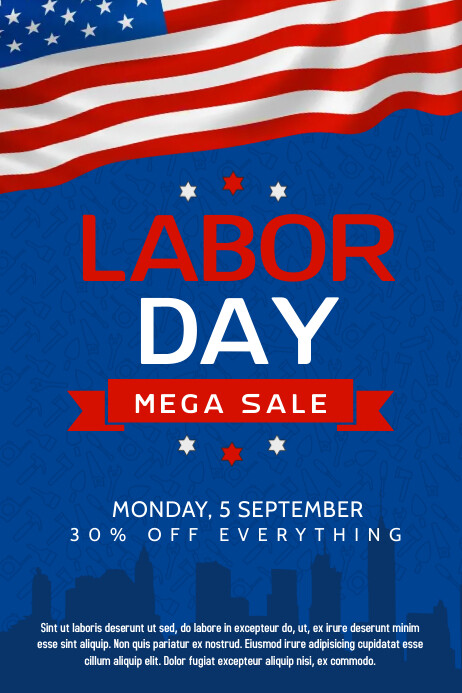 Customize 1 880 Labor Day Poster Templates Postermywall Labor Day 2022 Flyer School