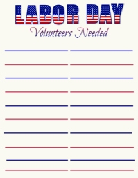 Labor Day Event Sign-Up Sheet Template | PosterMyWall