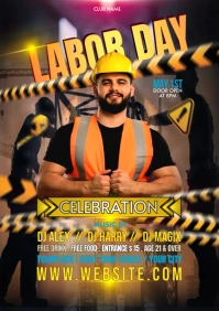 Labor day weekend celebration poster / flyer A3 template