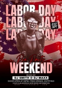 Labor day weekend A4 template