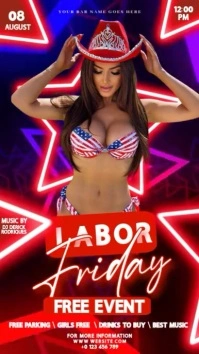Labor day weekend event festival video design template Instagram Story