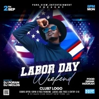 Labor day weekend party Vierkant (1:1) template