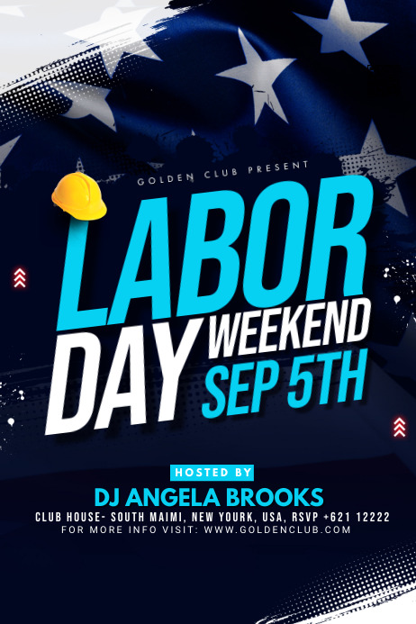 Labor Day Weekend Party flyer Poster template