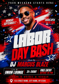 Black Labor Day Bash A4 Template