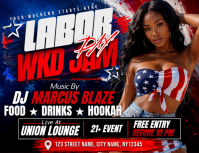 Black Labor Day Weekend Party Flyer Template