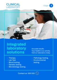 Laboratory flyer A6 template