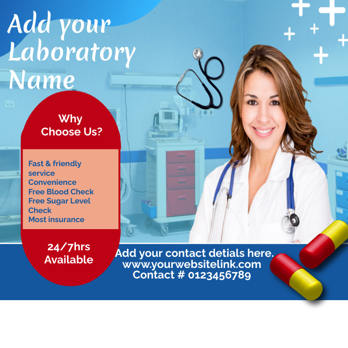 laboratory  post, pharmacy Post template