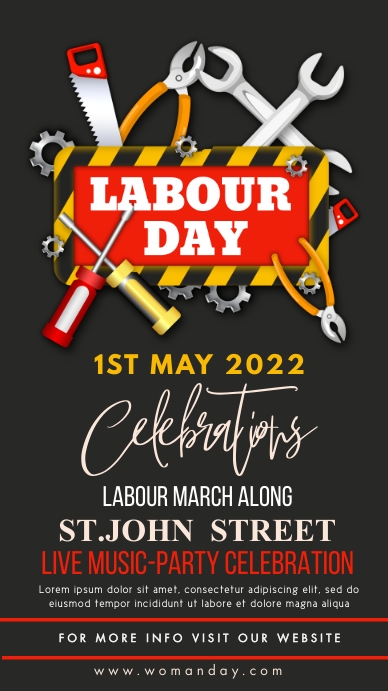 labour day,labor day, 1st may Instagram Story template