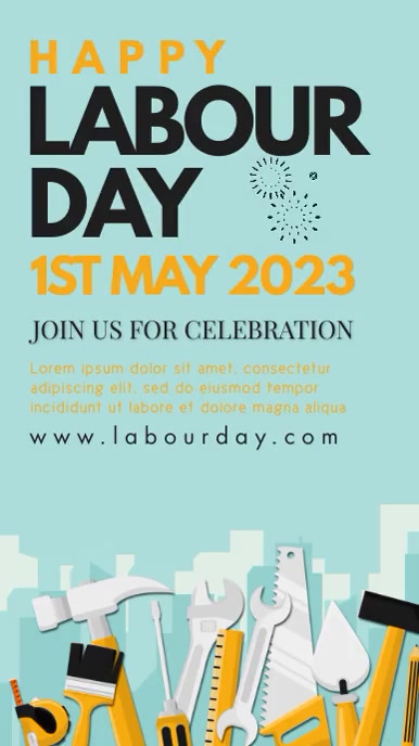 labour day,labor day, 1st may Rolka Instagram template