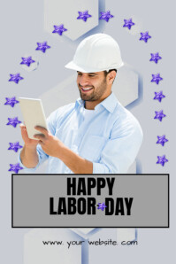 Labour Day celebration poster design Banner 4' × 6' template