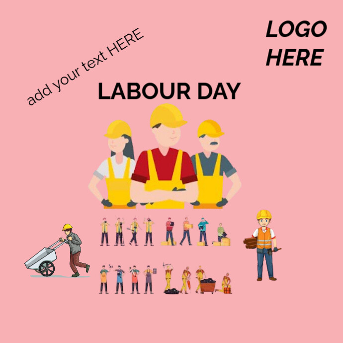 LABOUR DAY Logótipo template