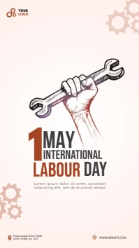 Labour Day Pantalla Digital (9:16) template