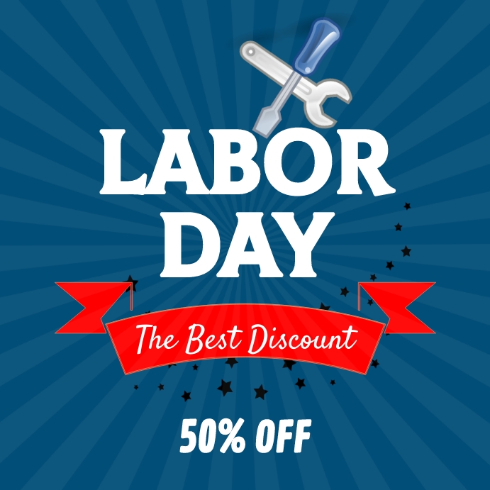 Labour Day Discounts Template PosterMyWall