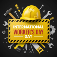 Negro Labour Day Instagram post Pos Instagram Template