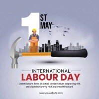 Purple Labour Day Instagram Video Pos Instagram Template